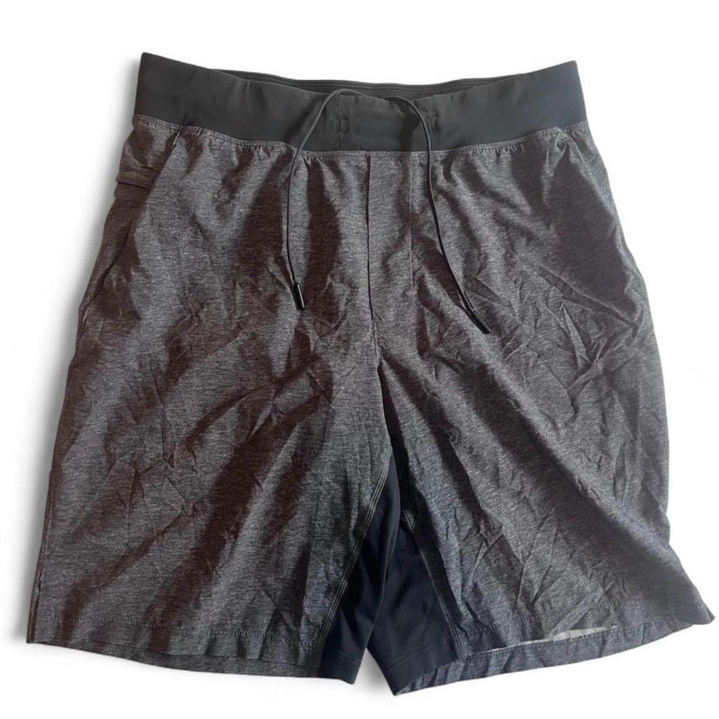 Lululemon Athletica Black And Gray T.H.E. Linerless Shorts